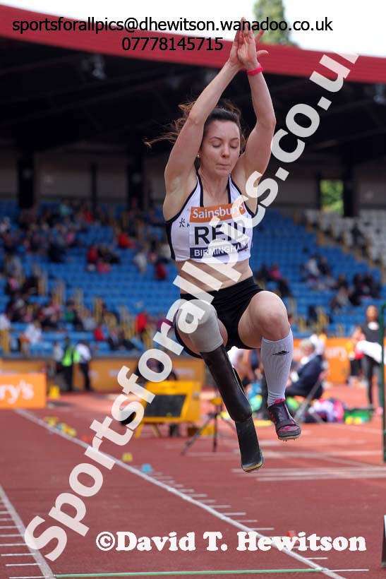 Stefanie Reid (Charnwood) long jump, 2014 Sainsbury's British Championships. Photo: David T. Hewitson/Sports for All Pics